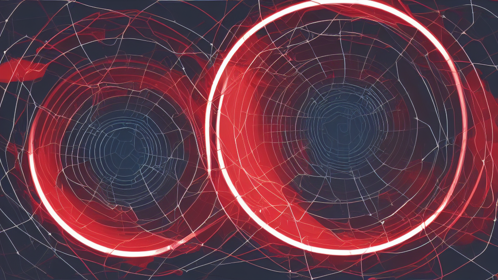 Abstract cybersecurity illustration of a cracked shield with data streams and a key escalating through privilege rings.